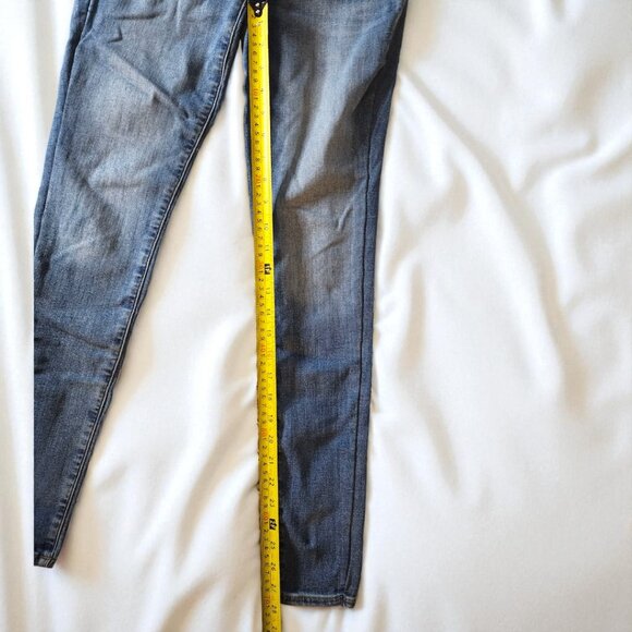 American Eagle Skinny Jeans 6L – Super Soft Stretch Blue Denim Mid Rise Long - Picture 8 of 11
